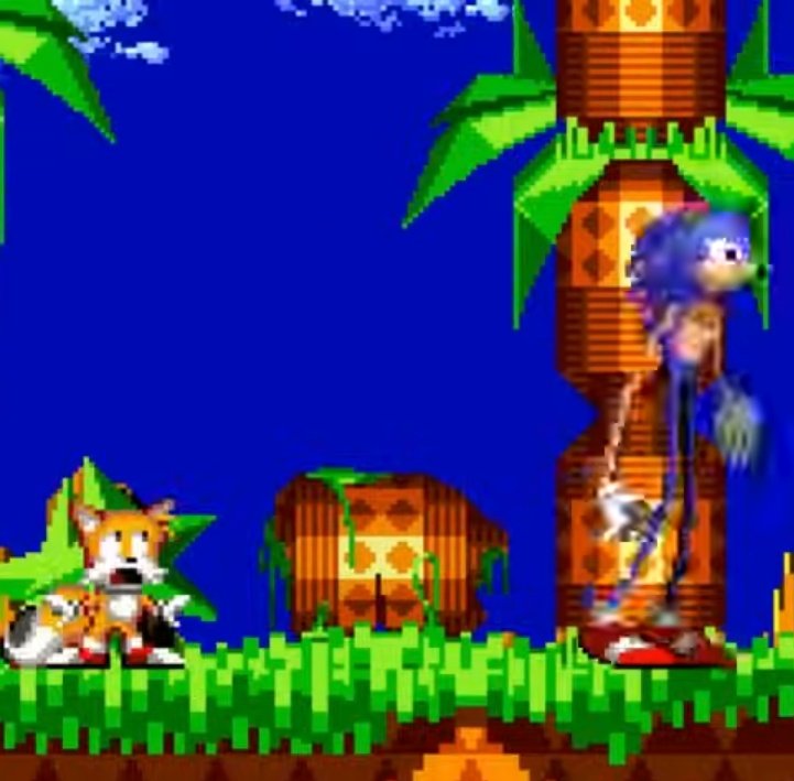 MezTastic's tweet photo. Redraw of this scene 
#sonicomv 
#sonicfanart 
#SonicTheHedgehog https://t.co/tg0MA2yozt