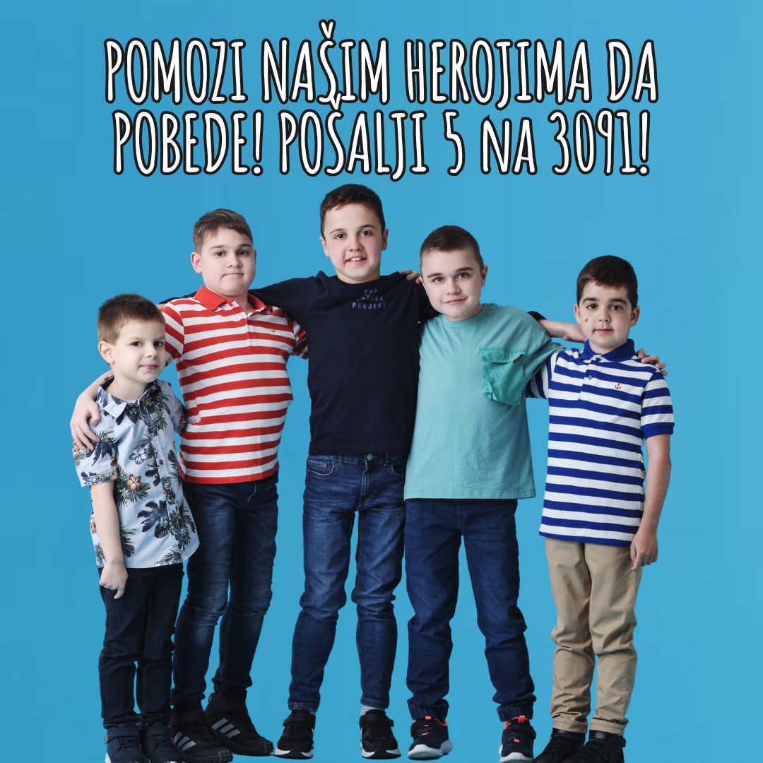 Dragi naši, mi smo prešli 80% do zadatog cilja 1.5mil dolara za terapiju u inostranstvu koja će našim malim herojima obolelim od DMD-a pomoći da nastave normalan, dečački život. Hvala vam beskrajno na svakom poslatom SMS-u, svakoj uplati i svakoj podeljenoj objavi! ❤️❤️❤️
👇