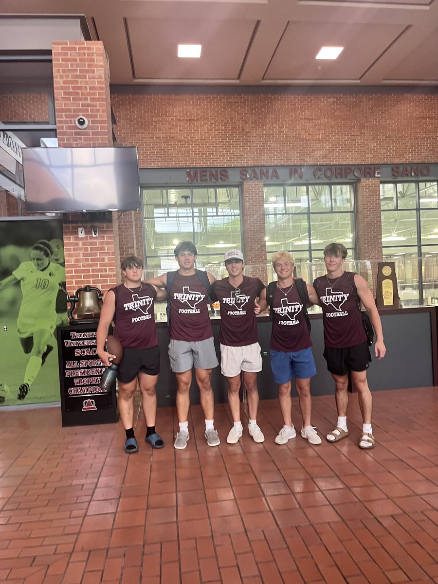 Had an Awsome day at the Trinity camp! Great to meet Coach Stewart and see Cole Canaday again. Love the trinity Campus and all the people there.