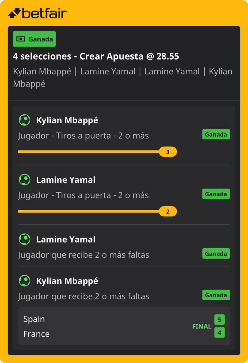 ApuestasElite7's tweet photo. ¡ LO DE HOY NO TIENE SENTIDO ! 🎉🔥

▪️CUOTA 121 ✅
▪️CUOTA 29 ✅
▪️CUOTA 28 ✅
▪️CUOTA 19 ✅

💰 +2300€ limpios para pegarnos un buen veranito no?😝

🎁 Voy a regalar 300€ ( 6 premios de 50€) 

ℹ️ Requisitos:

• Dar like al tweet ❤️‍🔥
• Estar en mi canal de telegram (1 comentario)