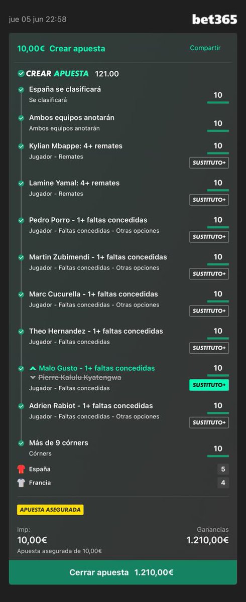ApuestasElite7's tweet photo. ¡ LO DE HOY NO TIENE SENTIDO ! 🎉🔥

▪️CUOTA 121 ✅
▪️CUOTA 29 ✅
▪️CUOTA 28 ✅
▪️CUOTA 19 ✅

💰 +2300€ limpios para pegarnos un buen veranito no?😝

🎁 Voy a regalar 300€ ( 6 premios de 50€) 

ℹ️ Requisitos:

• Dar like al tweet ❤️‍🔥
• Estar en mi canal de telegram (1 comentario)