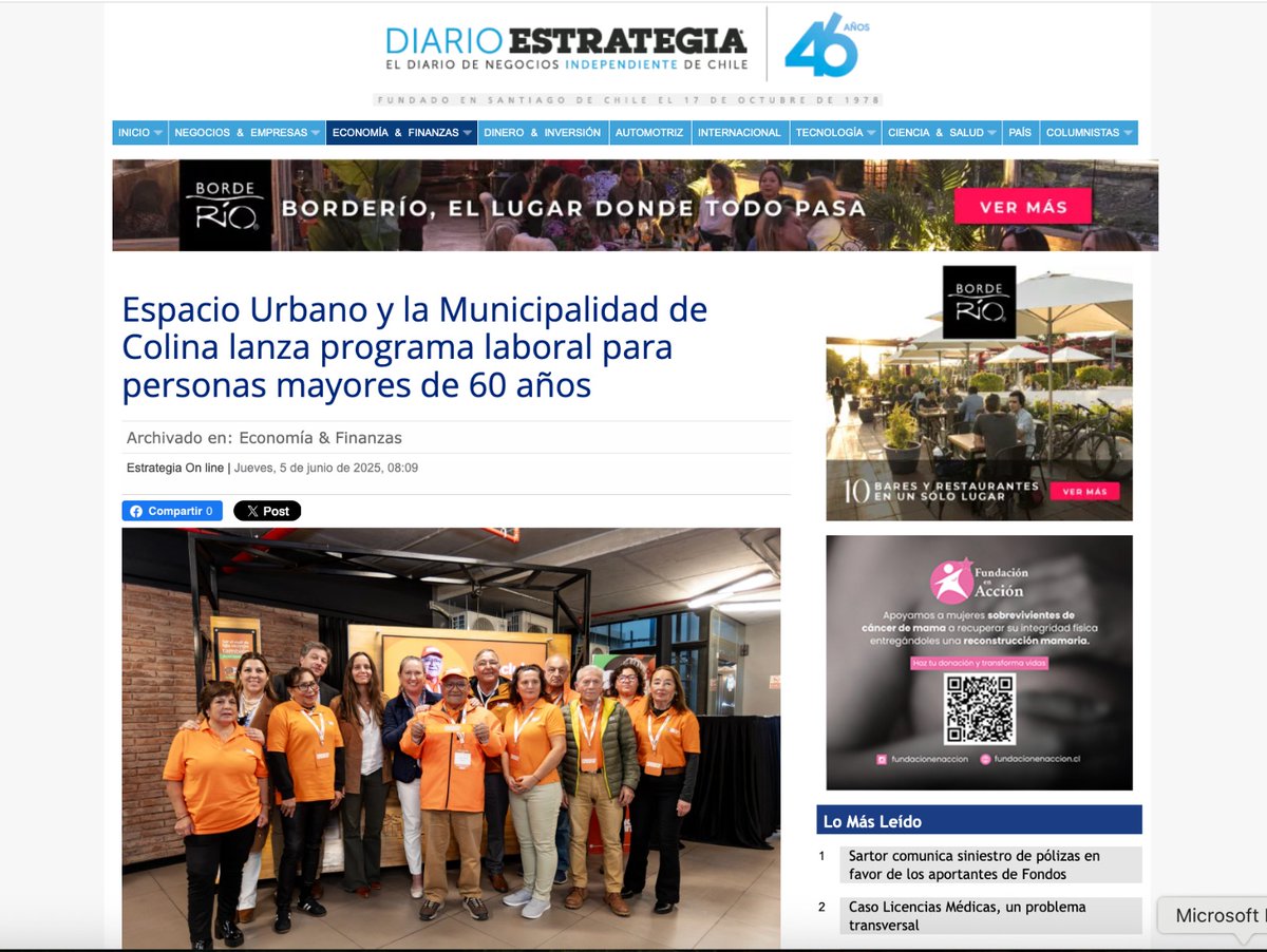 Municipalidad Colina (@municolina) on Twitter photo ๐ ๐๐ข๐๐๐ก๐ ๐๐ก ๐๐ข๐ฆ ๐ ๐๐๐๐ข๐ฆ: ๐๐ก๐๐๐๐๐ง๐๐ฉ๐ ๐๐ก๐๐๐ง๐ฅ๐๐ข๐ก๐๐ฆ ๐ ๐๐ฌ๐ข๐ฅ๐๐ฆ ๐๐ ๐๐ ๐ ๐จ๐ก๐๐๐๐ฃ๐๐๐๐๐๐ ๐ฌ ๐๐ฆ๐ฃ๐๐๐๐ข ๐จ๐ฅ๐๐๐ก๐ข
Los medios nacionales EMOL y Diario Estrategia destacaron recientemente la iniciativa Anfitriones Mayores de ๐ ๐๐ข๐๐๐ก๐ ๐๐ก ๐๐ข๐ฆ ๐ ๐๐๐๐ข๐ฆ: ๐๐ก๐๐๐๐๐ง๐๐ฉ๐ ๐๐ก๐๐๐ง๐ฅ๐๐ข๐ก๐๐ฆ ๐ ๐๐ฌ๐ข๐ฅ๐๐ฆ ๐๐ ๐๐ ๐ ๐จ๐ก๐๐๐๐ฃ๐๐๐๐๐๐ ๐ฌ ๐๐ฆ๐ฃ๐๐๐๐ข ๐จ๐ฅ๐๐๐ก๐ข
Los medios nacionales EMOL y Diario Estrategia destacaron recientemente la iniciativa Anfitriones Mayores de