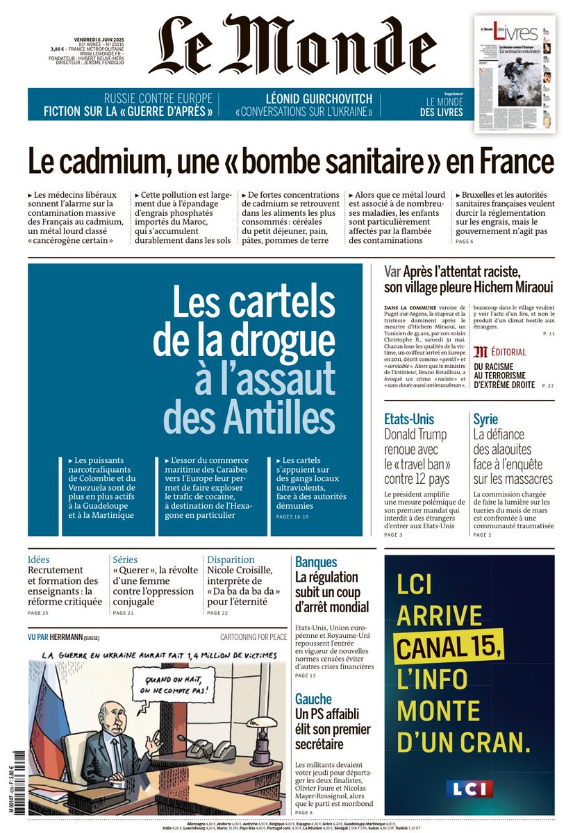 MaximeLherbat's tweet photo. 📰 Dans Le Monde, Libé, Le Parisien ou encore en pleine page dans Le Figaro, impossible que vous passiez à côté : dès ce vendredi, 📺@LCI arrive 𝐜𝐚𝐧𝐚𝐥 𝟏𝟓, l’info monte d’un cran. https://t.co/fdE880Q8kq