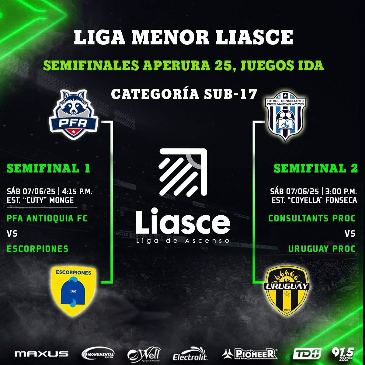 👉🏼 ¡Nuestras Ligas Menores! 💙💛🦂

⚽️ ¡Este fin de semana nuestras categorías menores tendrán muchísima participación en Liga de Ascenso! 🤩

📆 Torneo de Apertura 2025
🏟️ Semifinales Ida

¡Sigamos construyendo historia con nuestros colores!

¡Somos, Escorpiones de Belén! 💙💛🦂