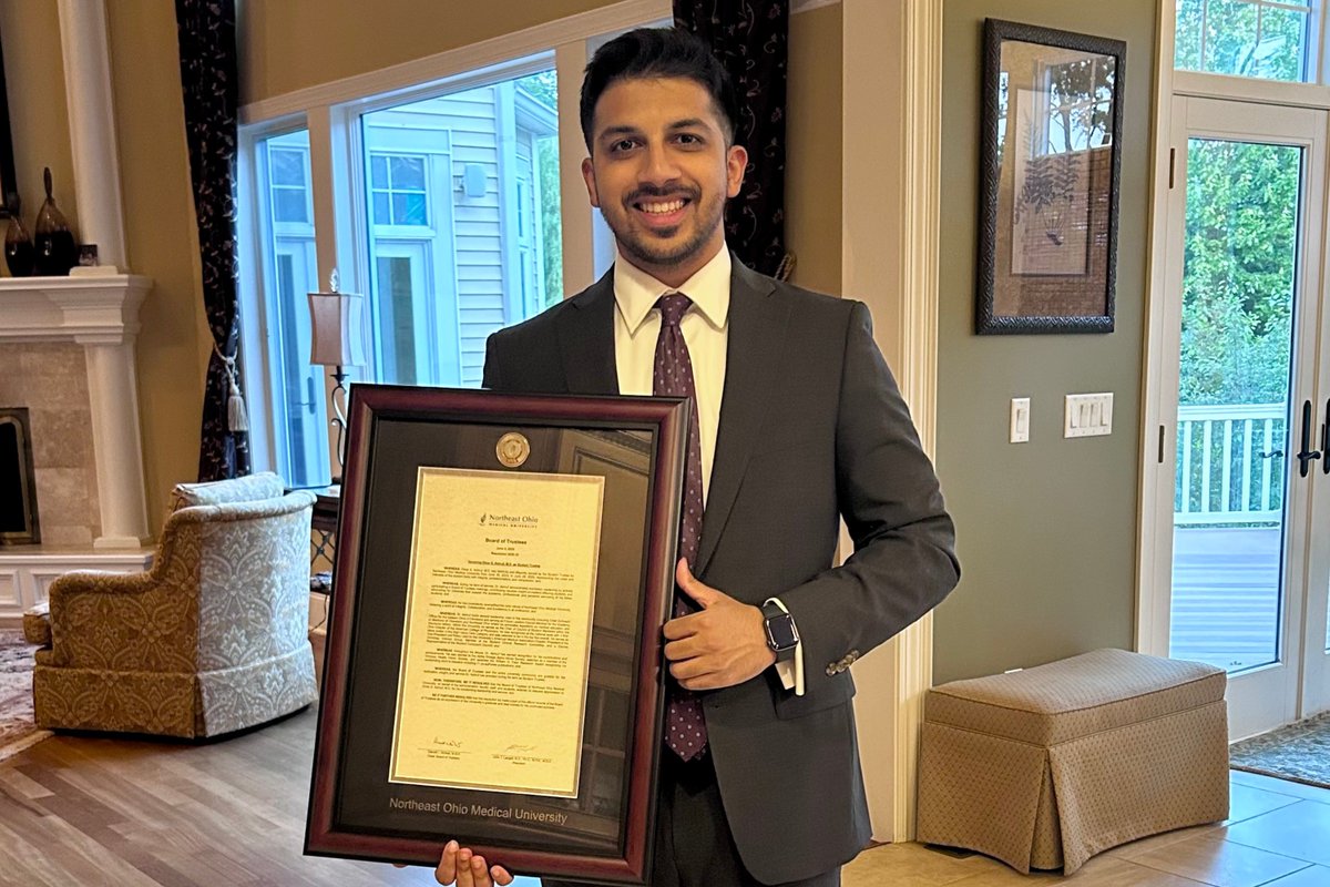 Northeast Ohio Medical University (NEOMED) (@neomededu) on Twitter photo As his term as a student member of the Board of Trustee comes to a close, we want to extend our heartfelt thanks to Dr. Omer Ashruf for his #dedication, #leadership and #commitment to NEOMED. 🐳
Best of luck as you start your IM residency at <a href="/IUMedSchool/">IU School of Medicine</a>! As his term as a student member of the Board of Trustee comes to a close, we want to extend our heartfelt thanks to Dr. Omer Ashruf for his #dedication, #leadership and #commitment to NEOMED. 🐳
Best of luck as you start your IM residency at <a href="/IUMedSchool/">IU School of Medicine</a>!