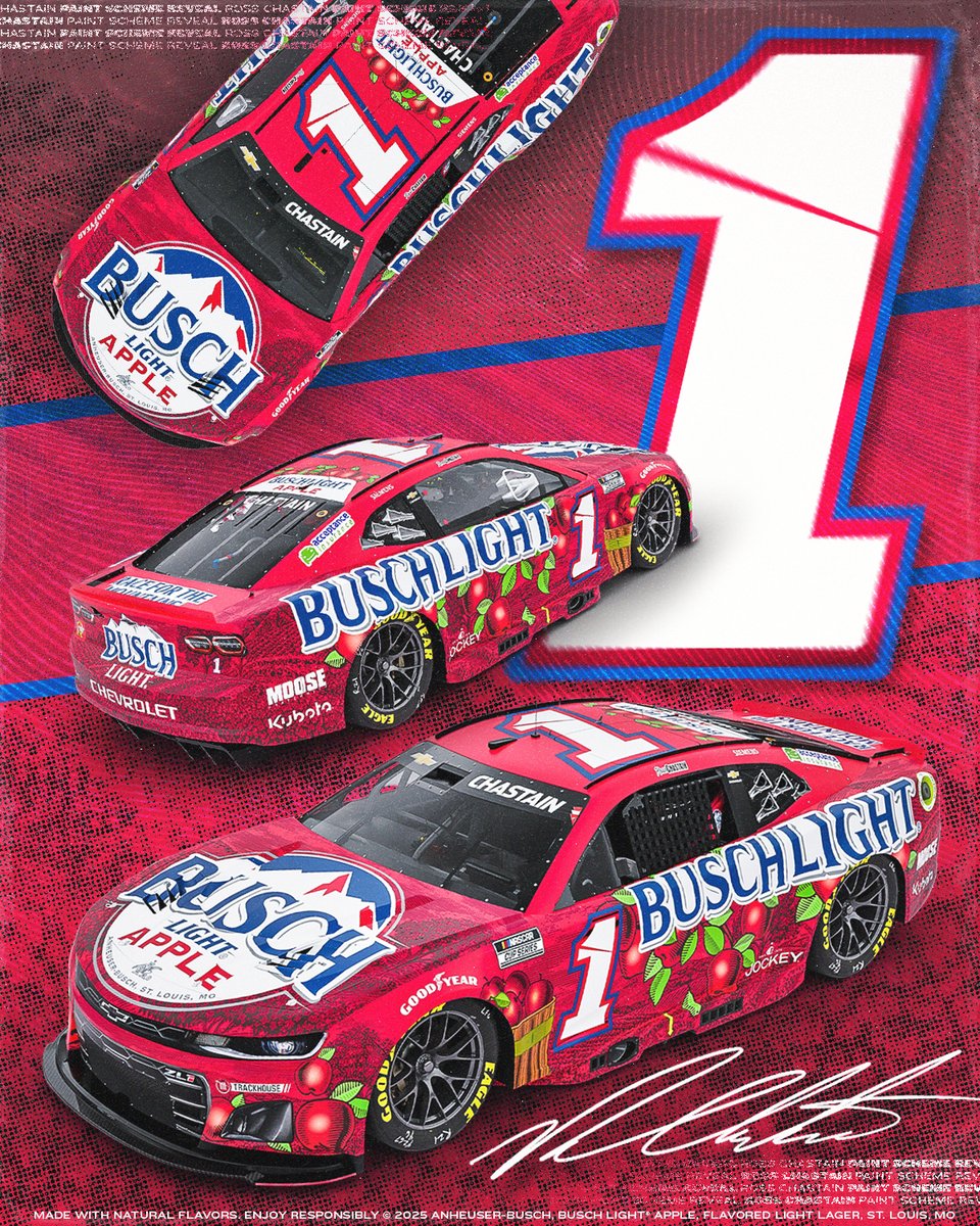 NASCAR's tweet photo. This @BuschBeer scheme is the apple of our eye! 🍎 https://t.co/4sRNRuRbRF
