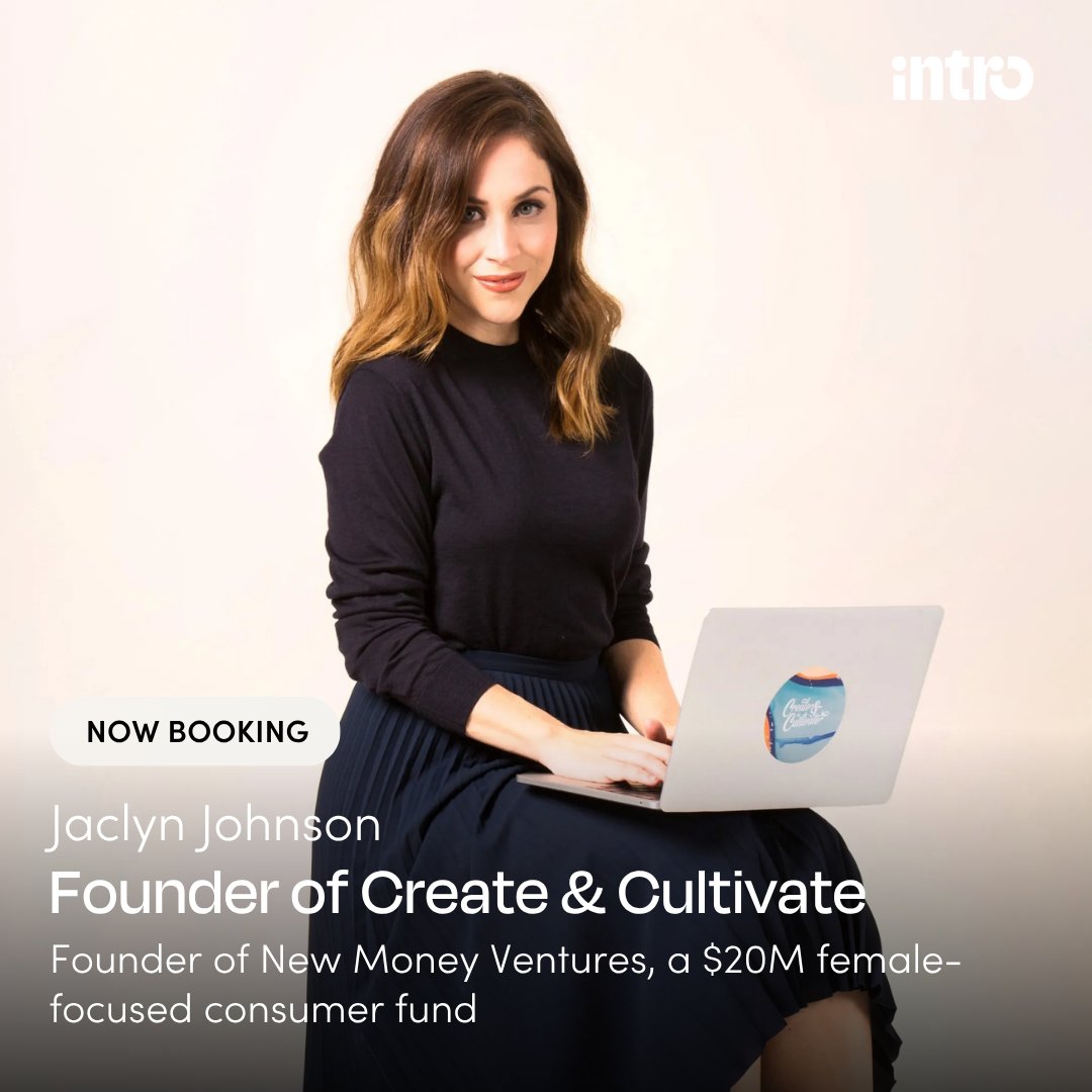 Big news! You can now book Jaclyn Johnson on <a href="/useintro/">Intro</a>.

Jaclyn is a force in the world of startups, branding, and community. With two multi-million dollar exits, a $20M fund, and one of the top-ranked business podcasts in the country, she’s done it all—and now she’s available