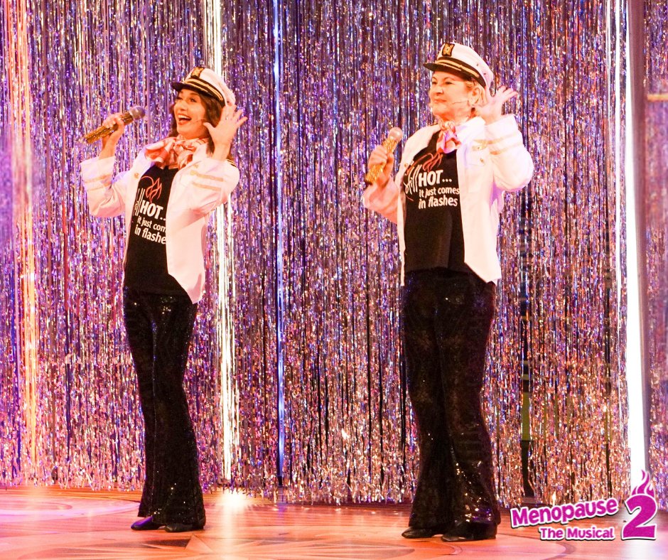 Friendship level: boatload. 🚢 ⚓ Happy National Best Friend's Day, sisters! 👯‍♀️ 🎤

Grab your girl gang and celebrate with us at Nashua Center for the Arts at 2PM or 7:30PM!

🎟️: MenopauseTheMusical.com

📸: Rachel Ritchey
(Cast Pictured: Stacey Harris, Teri Adams)