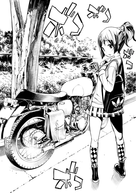 今日の過去絵は、ゴルディカスタムなSRと女子です。 
