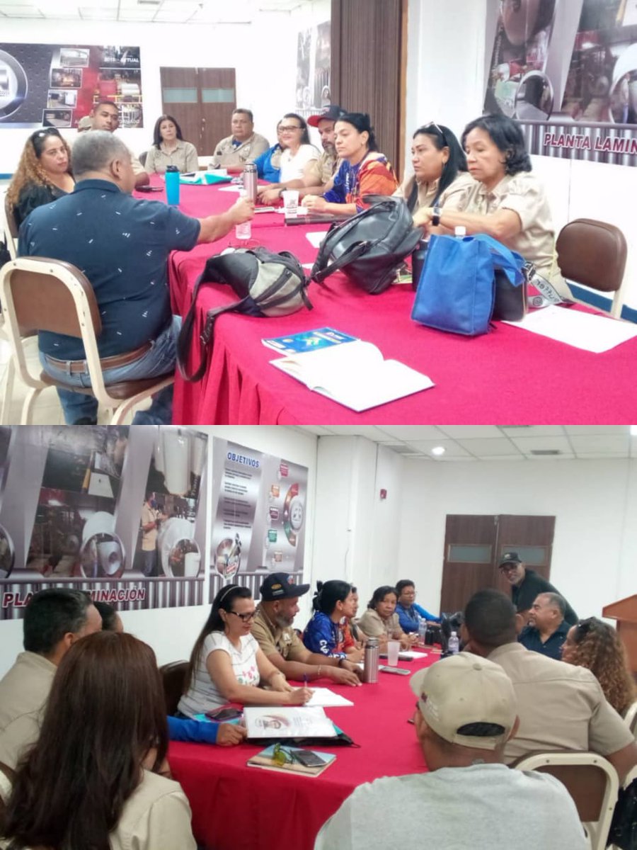 ElPatriotaCRP's tweet photo. Encuentro del Diplomado Acreditación del Conocimiento Generado desde la Práctica Productiva de @Alcasa_CVG, en el marco del Plan de Profesionalización de la Clase Trabajadora de Guayana desarrollado por los convenios interinstitucionales @UBTJR_NACIONAL @MinTrabajoVE #ACICP https://t.co/xT0Jlo7Oc0