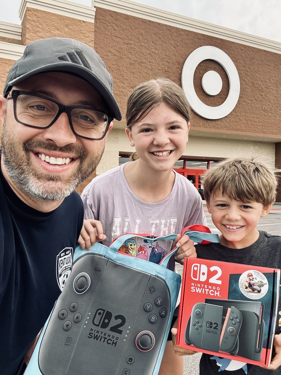 I’ve been a Nintendo nerd since birth. In 1985, the NES launched in the U.S. … and so did I! Fast forward 40 years, and my tradition of grabbing every Nintendo system on launch day is still going strong. I sure loved sharing the magic of it all with these two kiddos! #Switch2 🎮