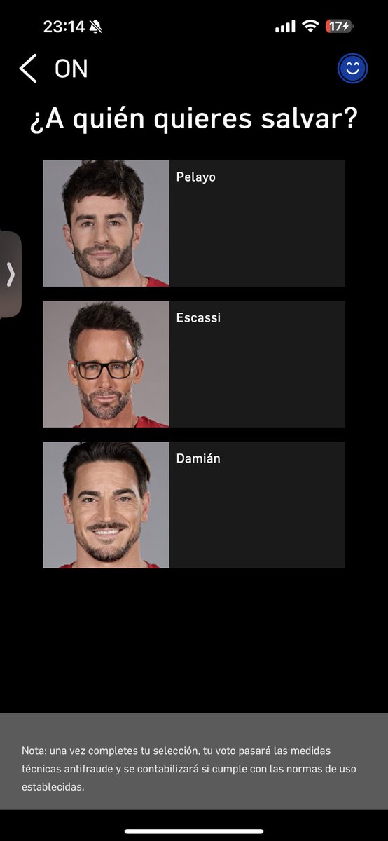 Caarlaaa_02's tweet photo. No merece ser salvado ninguno de los 3, ni se quien votar. 
#SVGala14 https://t.co/lX2TQz4zE0