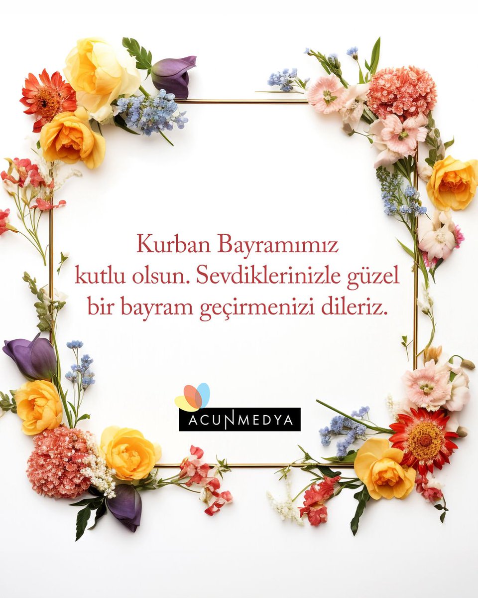 Kurban Bayramımız kutlu olsun. Sevdiklerinizle güzel bir bayram geçirmenizi dileriz.