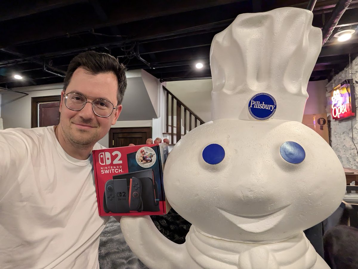Me and my best friend, getting ready to play some Nintendo Switch 2!