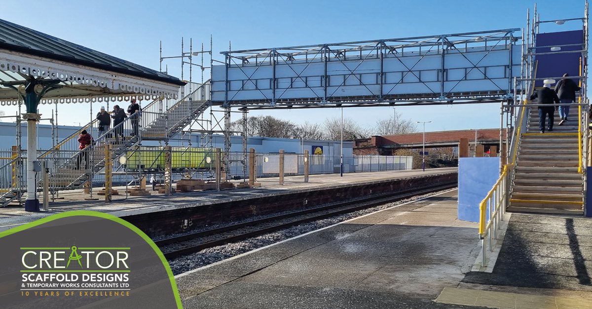 Throwback to our 2023 project at Bridlington Station – designing a Haki Temporary Footbridge with SYS, <a href="/AmcoGiffen_/">AmcoGiffen</a>  &amp; <a href="/networkrail/">Network Rail</a> . A perfect example of collaborative, hands-on engineering.

📷 Gary Griffiths / <a href="/uksystemscaff/">UK System Scaffold Hire</a> 
🔗 creatorscaffolddesigns.co.uk

#scaffolding