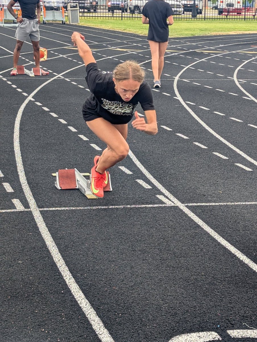 Ava got a few starts in for her practice today before her race on Saturday at the IHSAA State finals!