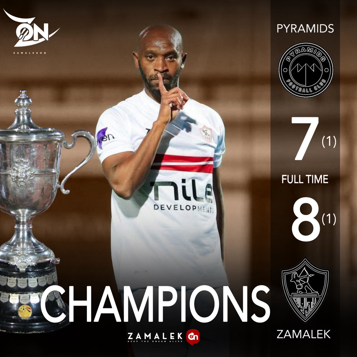 zamalek0n's tweet photo. 💡الفرحة مزدوجة بفوز #الزمالك بلقب كأس مصر🏆🇪🇬 أولاً و أنها جاءت بقدم شيكابالا ثانياً ليعوضنا ويعوضه ما حدث بعد إهدار ركلة جزاء كاس السوبر المصري وتكون خير ختام للموسم بغلق أفواه المتربصين والشامتين و كل عام وأنتم و زمالكنا بكل خير🤍🏹 https://t.co/SYqoz6kKub