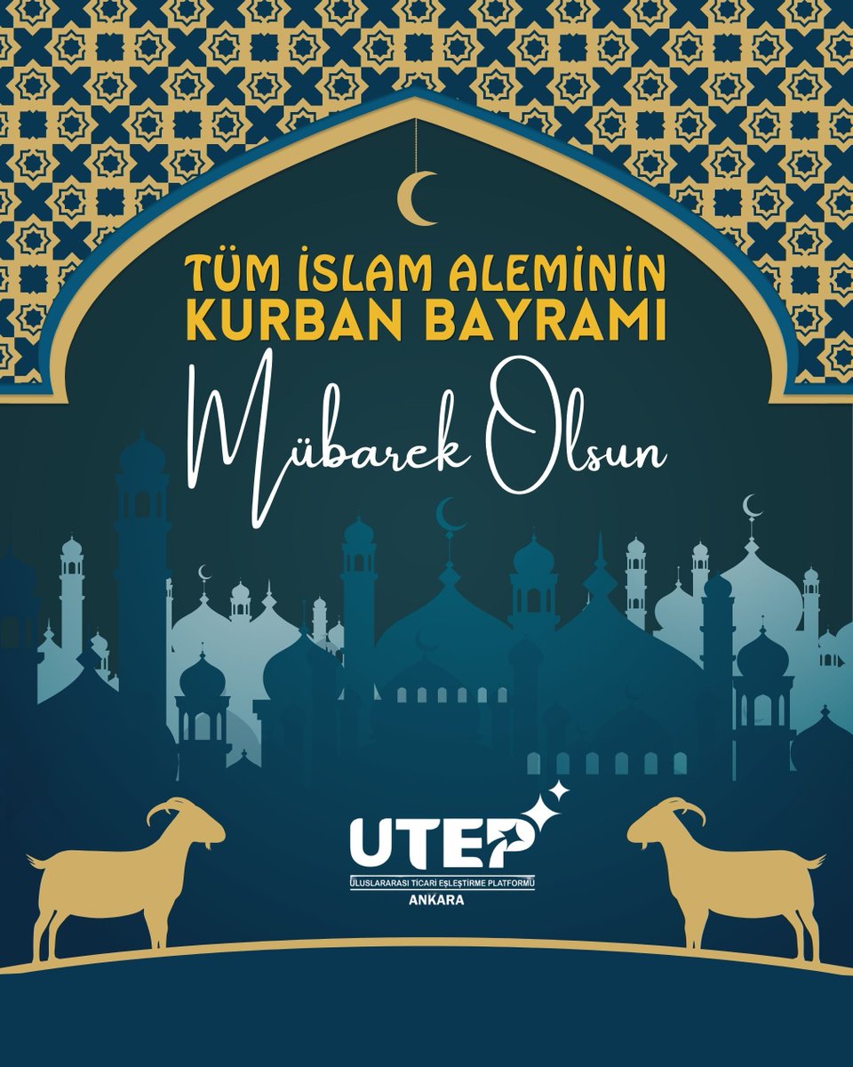 Birlik, beraberlik ve paylaşmanın simgesi olan Kurban Bayramı’nın; sevdiklerinizle birlikte sağlık, huzur ve mutluluk dolu geçmesini dileriz.
Bu özel günlerin, gönüllerimize umut, işlerimize bereket getirmesini temenni ederiz.

Kurban Bayramınız Mübarek olsun.

#utep