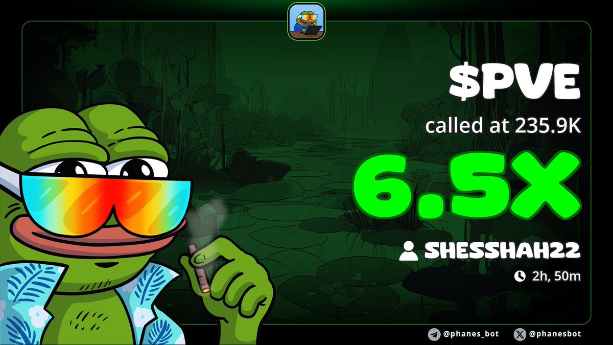 SHESSHA234's tweet photo. 6.5X CALL DELIVERED ON $PVE 🔥

Called in Private TG at 235k > $1.5M

1 $SOL Early Entry Ape is $1k+ Profits in the bag, if you’re not in my TG you’ll missing out on the best early CA’s &amp; Alphas 

All you have to do is to chill and relax while I find the next 100X.1X CALL https://t.co/H14uIcFjLu