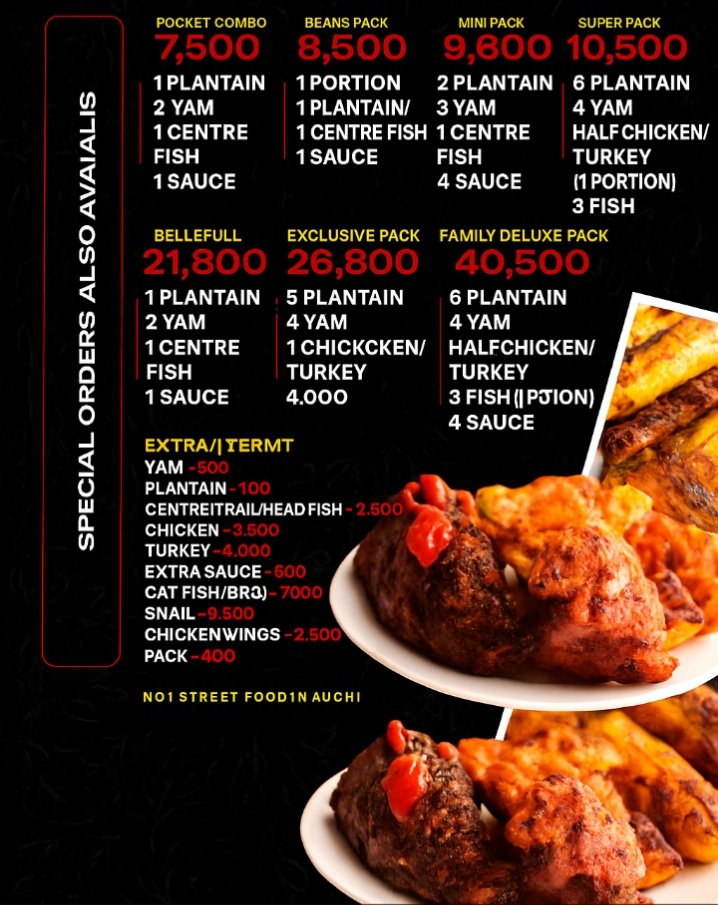 call_mhe_sassy's tweet image. 🌟Craving Something Delicious? Look No Further! 🌟
Come indulge in mouth-watering Auchi Bole & Fish straight off the grill, designed to fill your taste buds without breaking the bank this Salah! 🔥🍴
We offer a variety of scrumptious pocket friendly options 💃💃💃