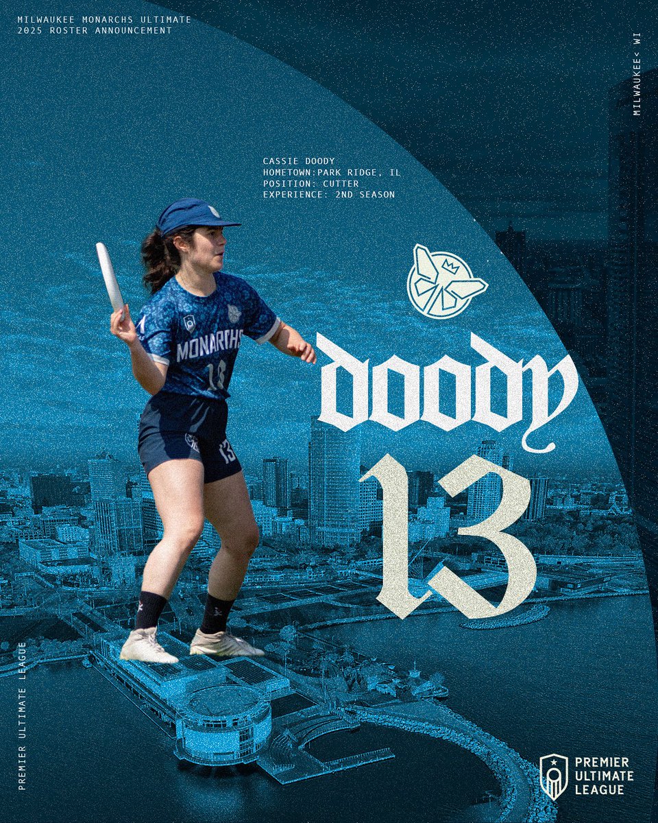 MonarchsMKE's tweet photo. Welcome BACK to the Monarchy, Cassie Doody! π¦
Returning for year TWO with the Monarchs, Doody adds great spirit and skill to our team! π
#WingsUp #CrownsOn #PUL https://t.co/P06oPQn9vr
