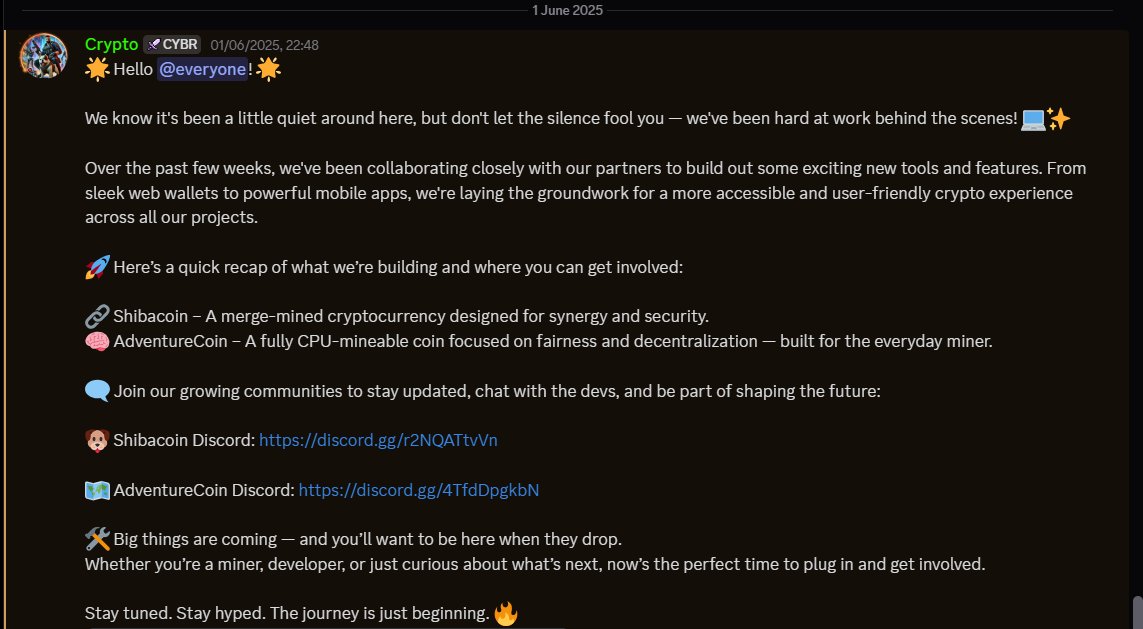 Crypto Development Services (@cryptodevcds) on Twitter photo We are still here, we are just busy working behind the scenes with our partners <a href="/Shibacoin_Shic/">Shibacoin (SHIC)</a> and <a href="/AdventureCoinAD/">AdventureCoin (ADVC)</a>
$CDS $SHIC $ADVC We are still here, we are just busy working behind the scenes with our partners <a href="/Shibacoin_Shic/">Shibacoin (SHIC)</a> and <a href="/AdventureCoinAD/">AdventureCoin (ADVC)</a>
$CDS $SHIC $ADVC