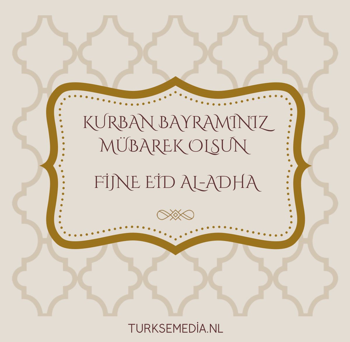 Team TurkseMedia.nl wenst alle moslims een fijn Offerfeest! Eid Mubarak! Hayırlı Bayramlar!