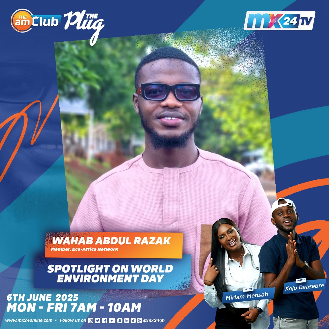 thewahab_'s tweet photo. I’ll be on @mx24gh’s #ThePlug tomorrow from 7–10AM! We’ll be talking about tree planting, environmental protection, and the steps we at @EcoAfricaNet are taking to make a difference. 🌍🌱

#EcoAfrica #WorldEnvironmentDay2025
#MX24TV https://t.co/Zr4C33NGK6