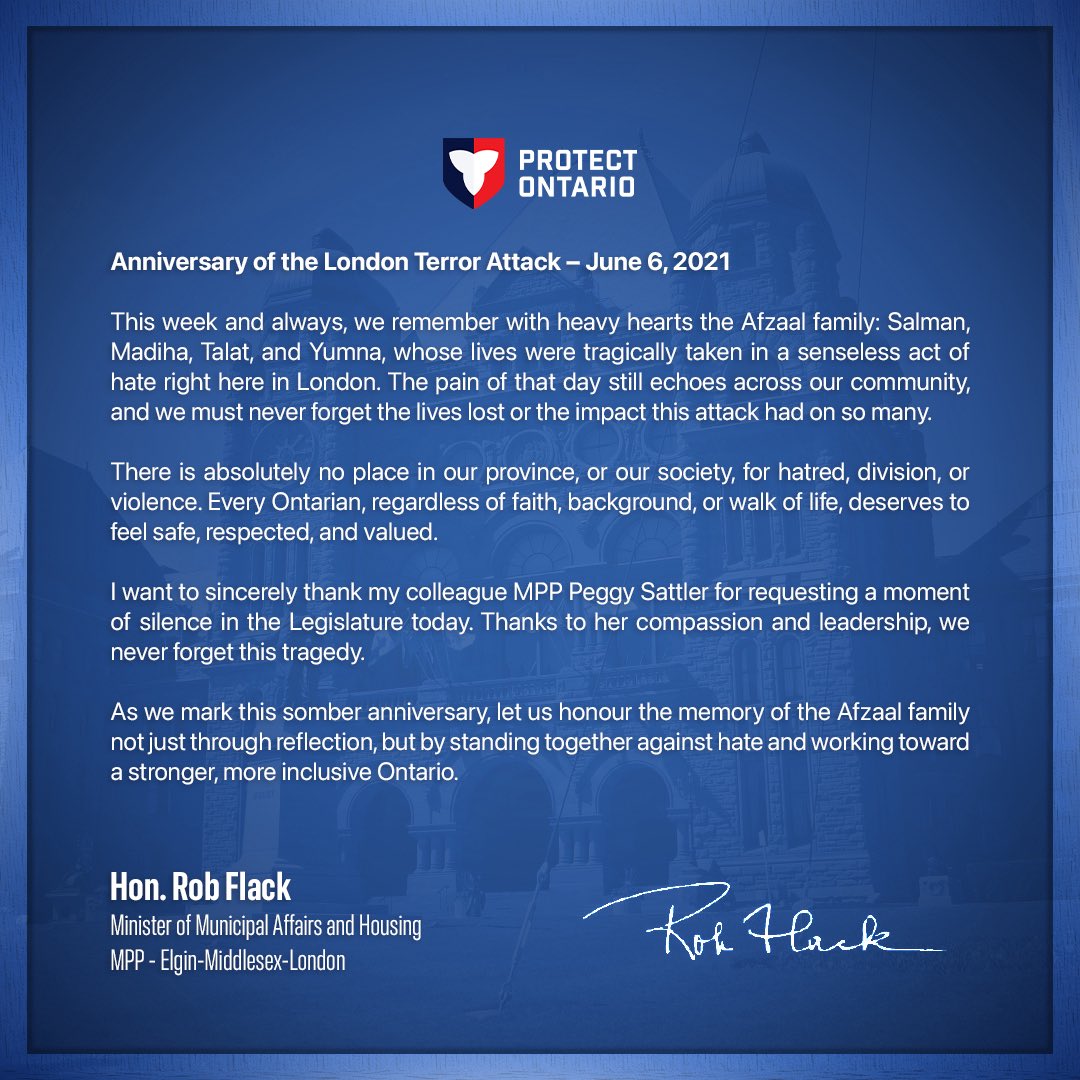 There is no place for hate in this country. We will never forget.