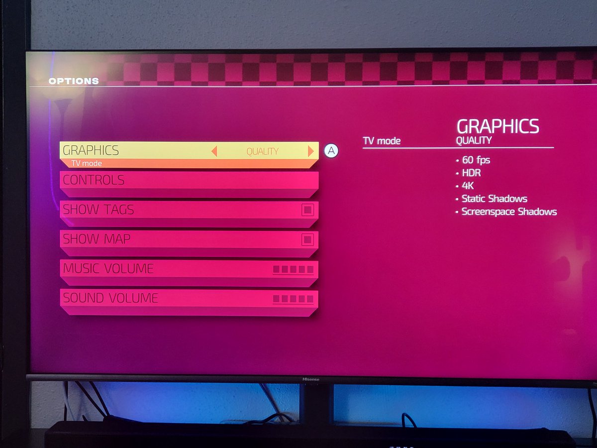 Shokio_YT's tweet photo. For those who have Fast Racing Fusion, make sure to go into your settings to change the game to 4K.

I immediately noticed it looked blurry and turns out the game is defaulted to performance mode. https://t.co/eMBBP0YXuG
