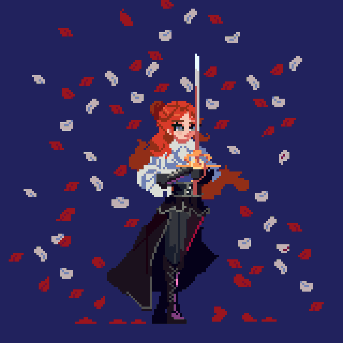 juna_ros's tweet image. Maelle, #Expedition33 #pixelart #ドット絵