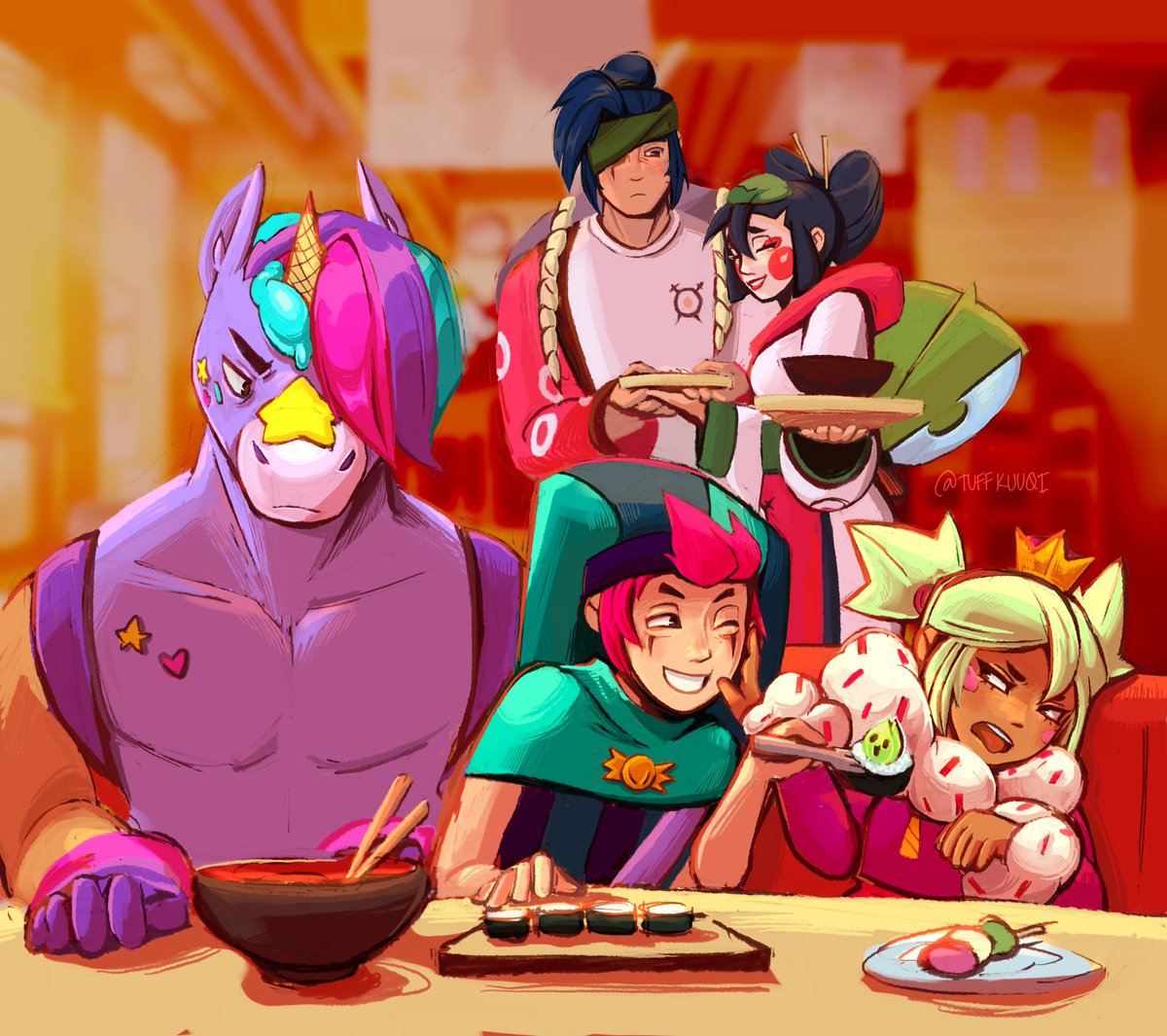 Holaaaa
#BrawlStarsArt #BrawlStars #Berry #Mandy #Chester #Kaze #Kenji