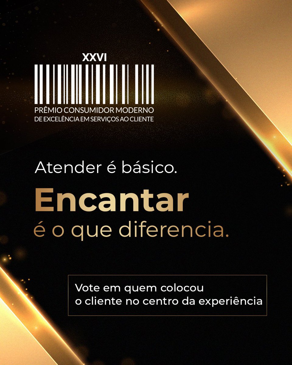 O Prêmio Consumidor Moderno de Excelência em Serviços ao Cliente está em sua fase final: a votação popular.

Sua participação é essencial para reconhecer quem coloca o cliente no centro das decisões, na prática.

👉 Acesse o link e vote agora:
premio.consumidormoderno.com.br/voto-popular-2…