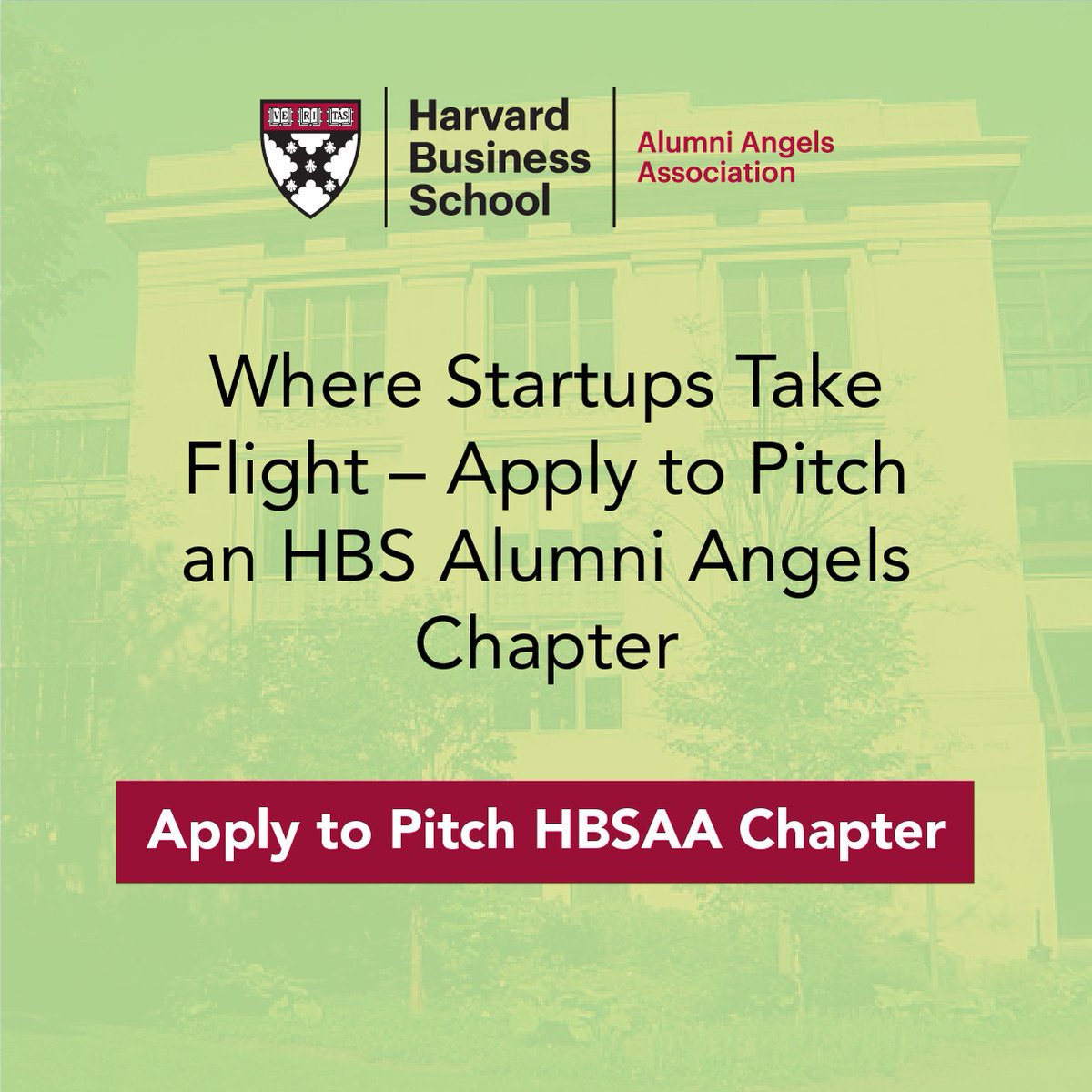 🚀 Where startups take flight! Pitch your company to a Harvard Business School Alumni Angels chapter and unlock funding, mentors, and a global network. 
Apply today 👉 hbsangels.com

#HBSAlumniAngels #Startups #Funding #Pitch
