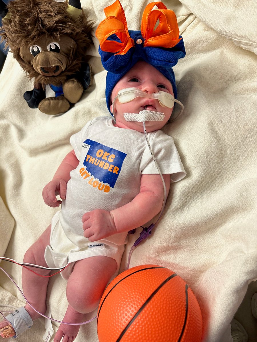 Associates of St. John's NICU decided to show their support for the OKC Thunder in the NBA finals by transforming the unit into "Thunder Alley."
They also provided OKC Thunder onesies for their littlest patients.
newson6.com/story/68420c43…
