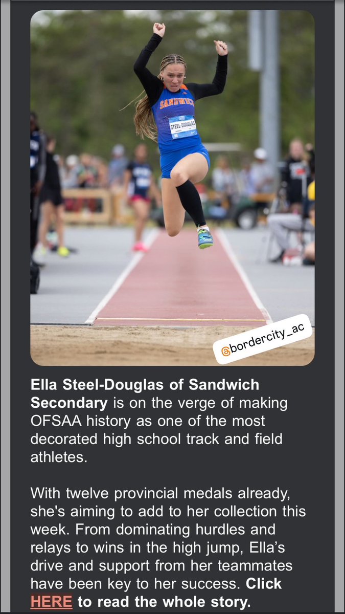 Kurt Michael Downes (@kurtmichael_dee) on Twitter photo <a href="/OFSAATrack/">OFSAA Track & Field</a> is here!
<a href="/BorderCity_AC/">BorderCityAC</a> sends 31 athletes 2nd largest squad in club history!
π Ones to watch:
D Milks (21.04/10.56) β broke a 30-yr-old rec π lnkd.in/gbbEwrcQ
E S.Douglas (13.37H) β 12 x π₯& #2 all-time
π₯ lnkd.in/gMamC696
#TheCityAC #OFSAA2025 <a href="/OFSAATrack/">OFSAA Track & Field</a> is here!
<a href="/BorderCity_AC/">BorderCityAC</a> sends 31 athletes 2nd largest squad in club history!
π Ones to watch:
D Milks (21.04/10.56) β broke a 30-yr-old rec π lnkd.in/gbbEwrcQ
E S.Douglas (13.37H) β 12 x π₯& #2 all-time
π₯ lnkd.in/gMamC696
#TheCityAC #OFSAA2025