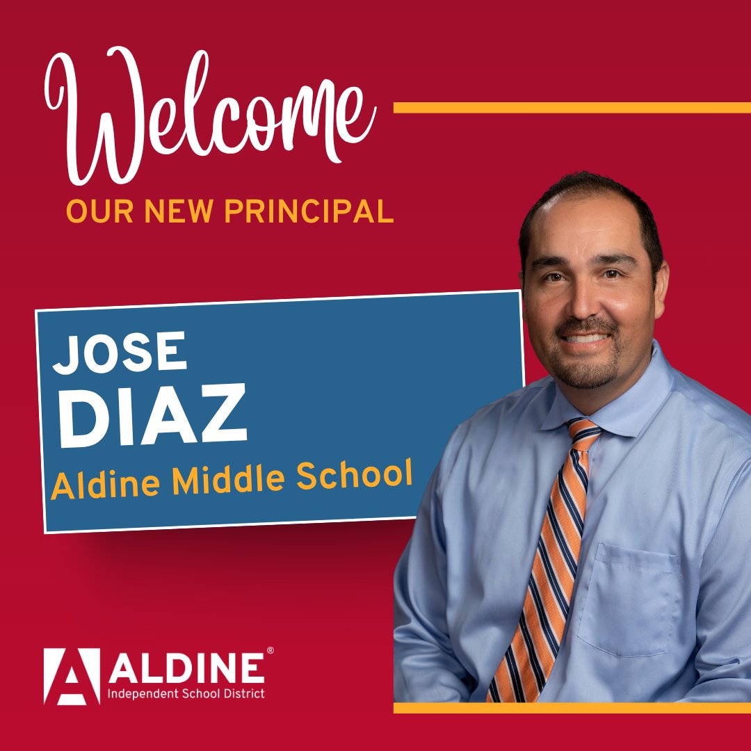 🎉 Big news, Aldine! 🎉
Please join us in congratulating Jose Diaz — the new Principal of Aldine Middle School! 👏

Mr. Diaz has been leading with heart and hustle at Orange Grove Elementary, and now he’s bringing that same energy to the middle school level. Get ready, Aldine MS