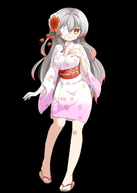 そしてこちらが緋色の浴衣姿(祭り版) 