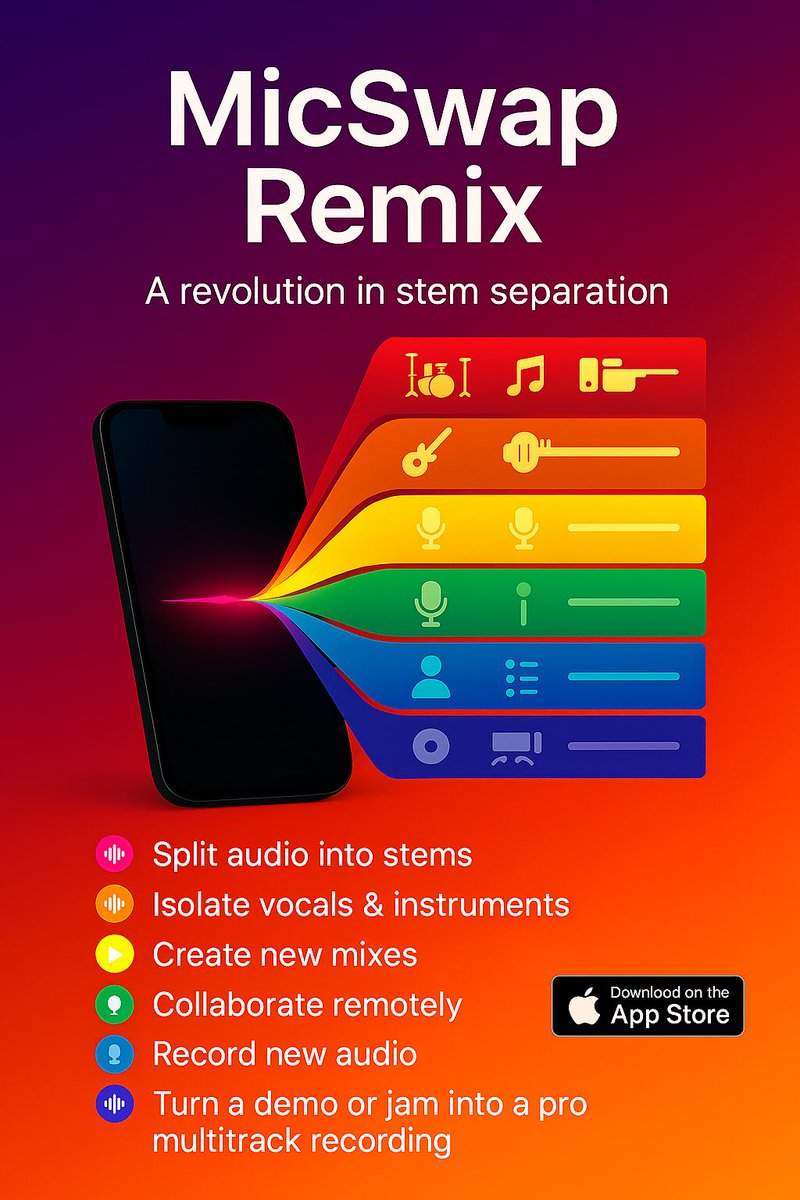 Our new app is magic! 🎸

apps.apple.com/app/micswap-re…