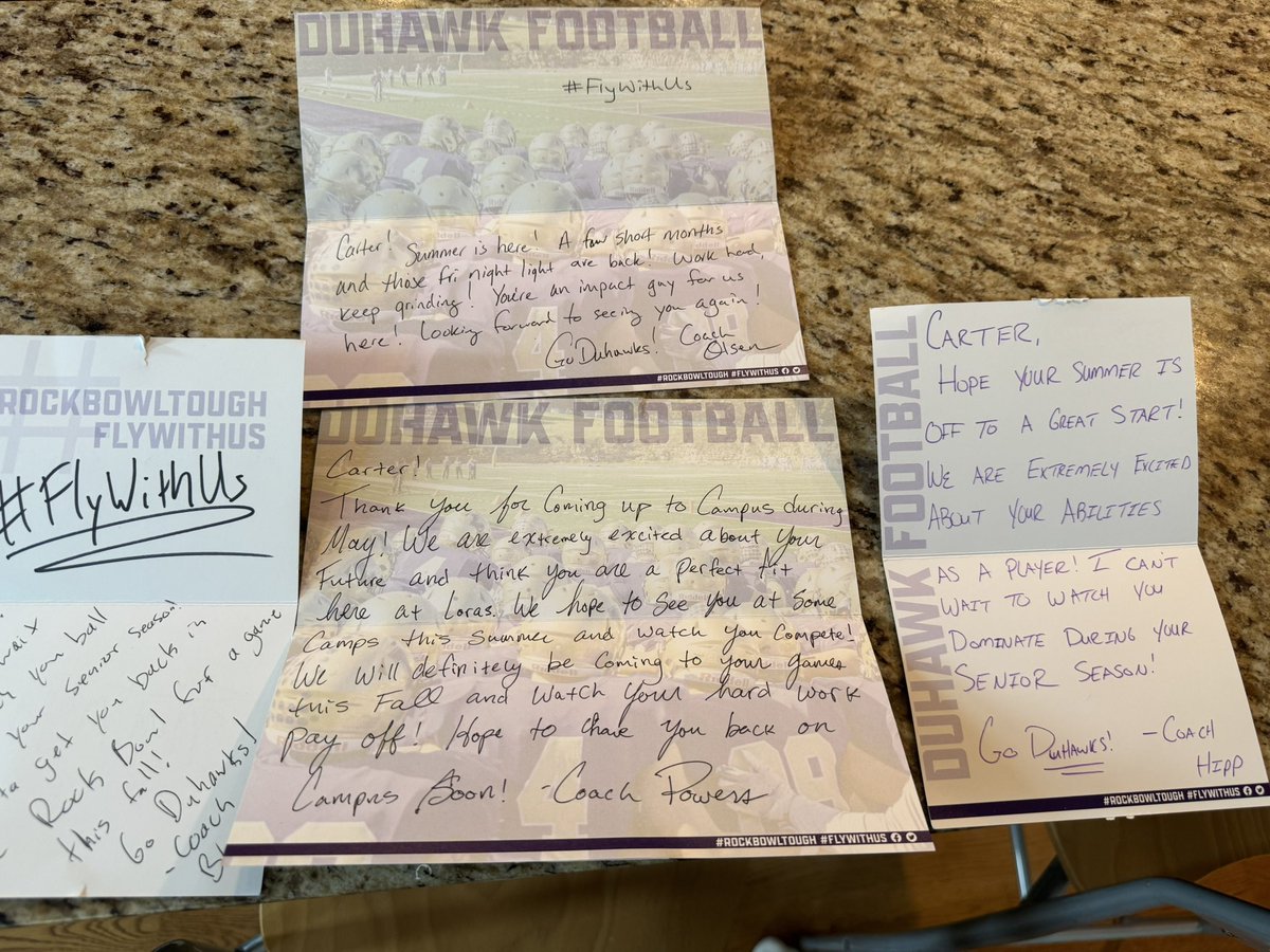 Carter Hoffmann (@carter45569744) on Twitter photo Thank you <a href="/LorasCollegeFB/">Loras Football</a> coaches for the letters! <a href="/FootballCoachO/">Coach Jake Olsen</a> <a href="/FBCoachBlaze/">Coach Blaze</a> <a href="/CoachHipp34/">Cody Hipp</a> <a href="/CoachJPWR/">Coach Powers</a> <a href="/CoachHLorasFB/">Steve Helminiak</a> Thank you <a href="/LorasCollegeFB/">Loras Football</a> coaches for the letters! <a href="/FootballCoachO/">Coach Jake Olsen</a> <a href="/FBCoachBlaze/">Coach Blaze</a> <a href="/CoachHipp34/">Cody Hipp</a> <a href="/CoachJPWR/">Coach Powers</a> <a href="/CoachHLorasFB/">Steve Helminiak</a>