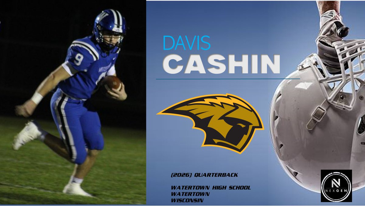 Keith Smilie (@nexgenscouting) on Twitter photo ✔️Friday 📍UW-Oshkosh <a href="/UWOFootball/">UW-Oshkosh Football</a>
⏩2026 QB Davis Cashin <a href="/Davis_Cashin/">Davis Cashin 2026</a>
Watertown HS (WI) ✔️Friday 📍UW-Oshkosh <a href="/UWOFootball/">UW-Oshkosh Football</a>
⏩2026 QB Davis Cashin <a href="/Davis_Cashin/">Davis Cashin 2026</a>
Watertown HS (WI)