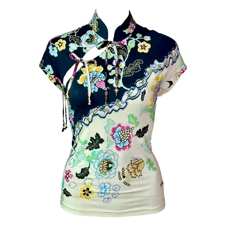 NIYMUSE's tweet photo. Leah Kateb x Cavalli ss03 chinoiserie top+boots https://t.co/4K9wd3ii7l