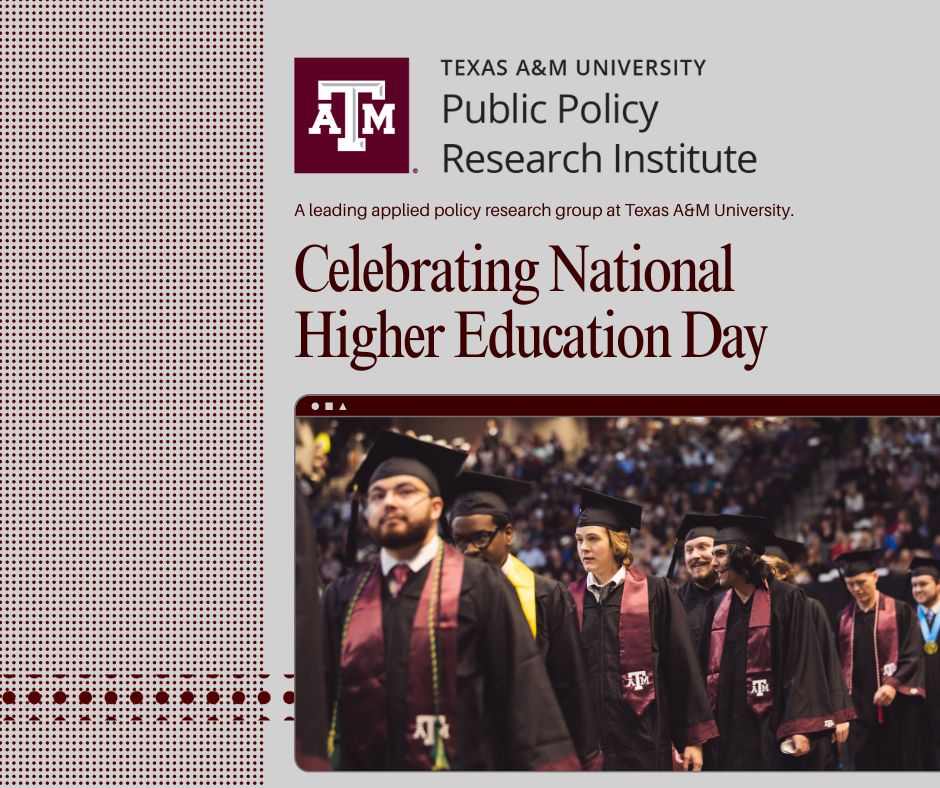 Public Policy Research Institute (@tamuppri) on Twitter photo 🎓 On #NationalHigherEducationDay, we celebrate <a href="/TAMU/">Texas A&M University</a>’s Public Policy Research Institute — 40+ years of turning research into real-world impact. 📊 Higher education drives change, and PPRI is proof. 🎓 On #NationalHigherEducationDay, we celebrate <a href="/TAMU/">Texas A&M University</a>’s Public Policy Research Institute — 40+ years of turning research into real-world impact. 📊 Higher education drives change, and PPRI is proof.