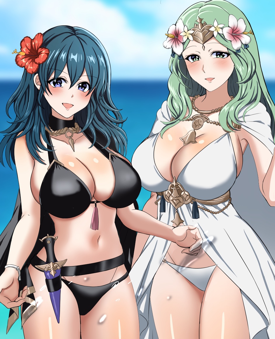 goma_tarata's tweet image. Byleth&amp;amp;Rhea💙💚