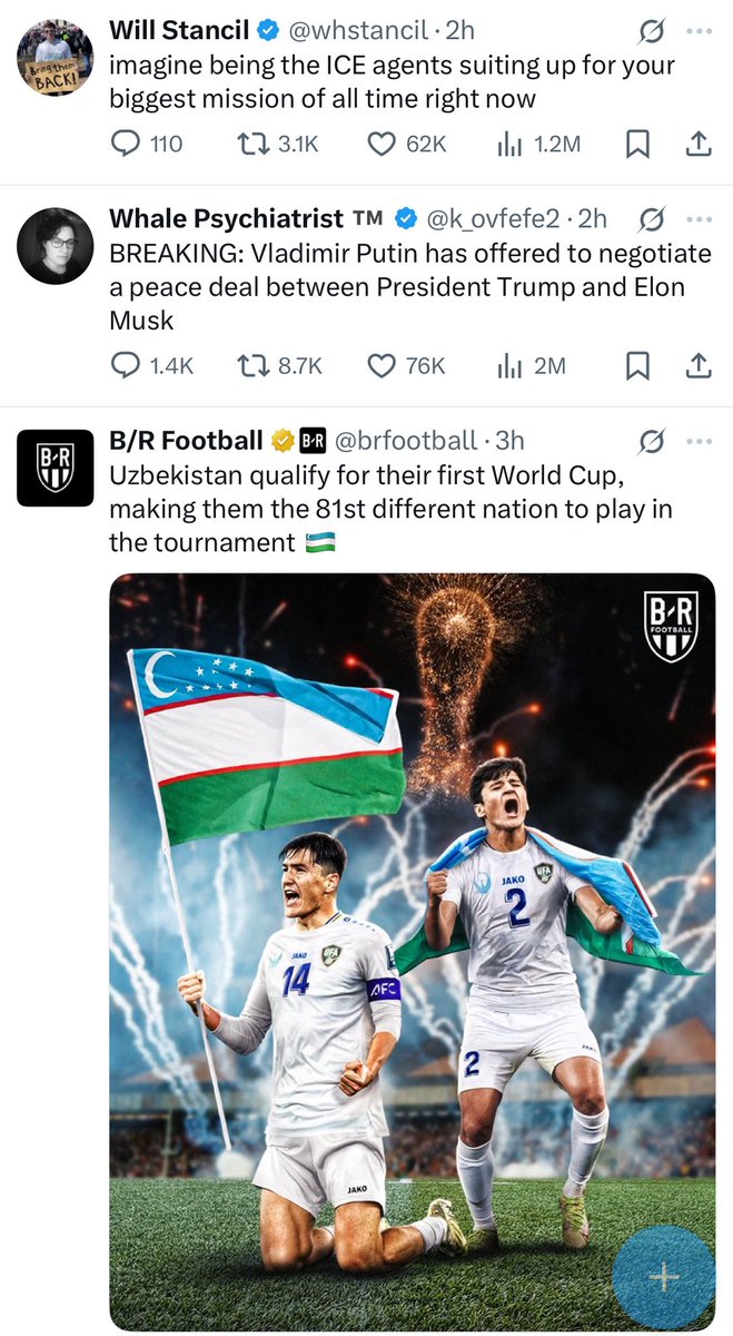 3 tweets in a row I never thought I’d see