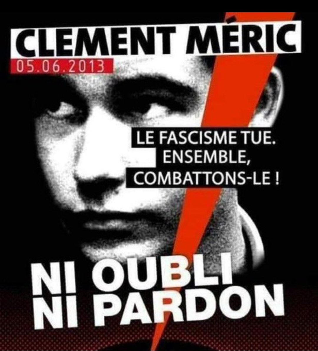 ngarcia91130's tweet photo. 12 ans. 
le 5 juin 2013  Clement Meric est assassiné par des militants d'extrême droite.  Nous n'oublions pas.
Le fascisme tue. 
#ClementMeric https://t.co/VAoCOoCtbg