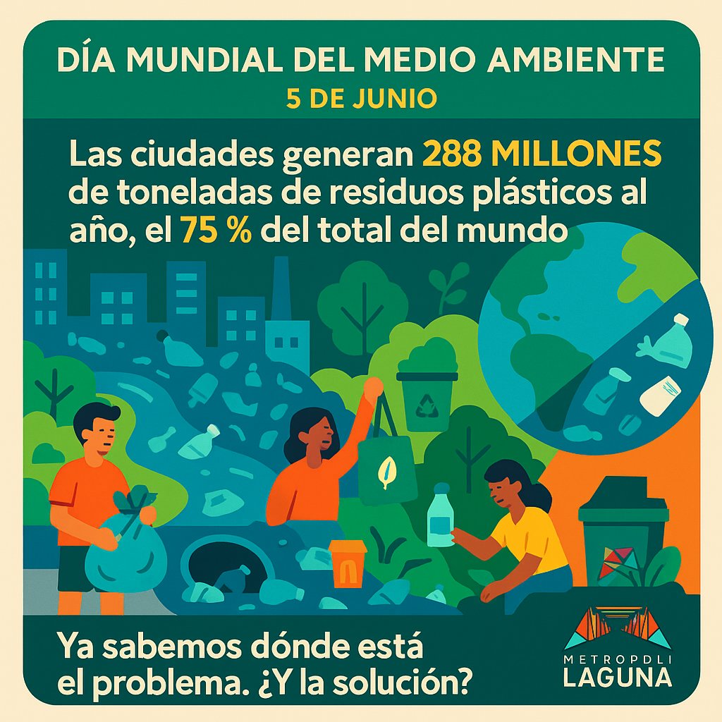 Las ciudades producimos el 75 % del plástico que contamina el planeta.

Ya sabemos dónde está el problema y conocemos las consecuencias.

¿Y la solución?

Te invitamos a proponer acciones viables para reducir el plástico en La Laguna.

¡Es momento de actuar!

#HacemosMetrópoli