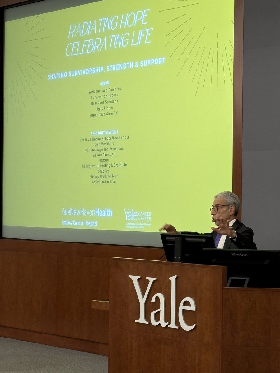 Mike Masciadrelli (@mgmasciadrelli) on Twitter photo Radiating Hope, Celebrating Life. Happening now, <a href="/YaleCancer/">Yale Cancer Center</a> <a href="/SmilowCancer/">Smilow Cancer Hospital</a> hosts its first in-person survivorship celebration event since before the pandemic at the <a href="/YaleWestCampus/">Yale West Campus</a>. <a href="/DrEricWiner/">Eric Winer, MD</a> provides opening remarks Radiating Hope, Celebrating Life. Happening now, <a href="/YaleCancer/">Yale Cancer Center</a> <a href="/SmilowCancer/">Smilow Cancer Hospital</a> hosts its first in-person survivorship celebration event since before the pandemic at the <a href="/YaleWestCampus/">Yale West Campus</a>. <a href="/DrEricWiner/">Eric Winer, MD</a> provides opening remarks