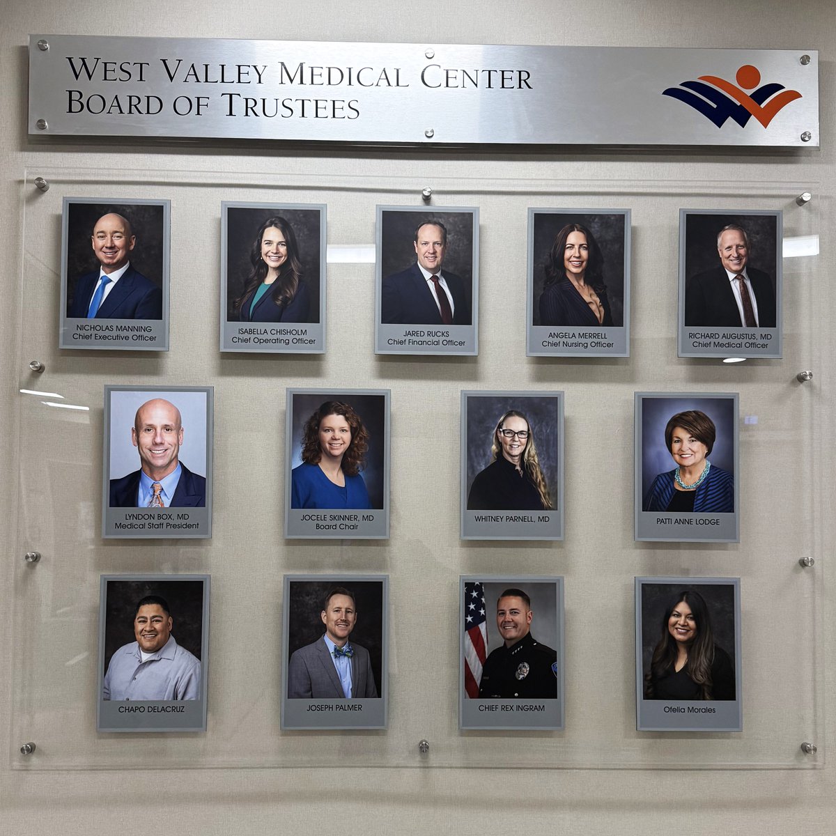 Now featured in our main lobby - an updated Board of Trustees wall! At West Valley and #HCAHealthcare, we believe that strong leaders create stronger organizations - we are grateful for the time our team dedicates and their commitment to the care and improvement of human life.