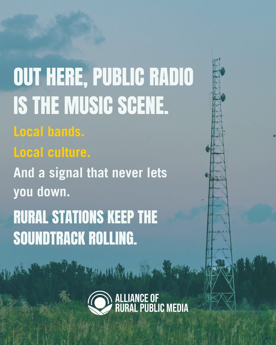 Out here, public radio is the main stage. 🎤

Local bands, local vibes, and a signal strong enough to survive anything (even tornado season).